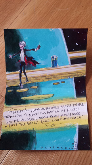 Illustration for article titled Here's What It Looks Like When the Twelfth Doctor Draws the Twelfth Doctor